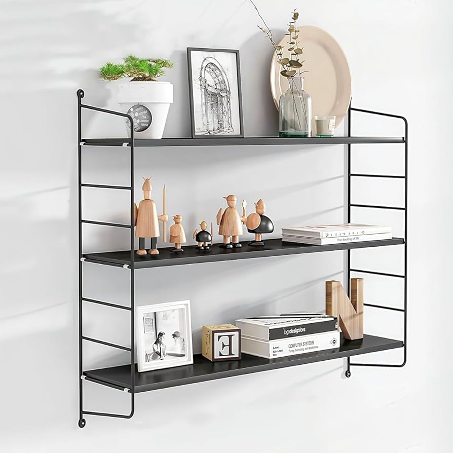 ☆ウォールシェルフ 壁を傷つけない 3段木製壁掛け高さ調整可能 Amazon｜壁を傷つけない ウォールシェルフ 天然木 三角コーナー